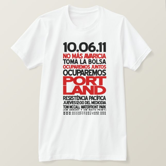 T-shirt Ocuparemos Portland (Design devant)