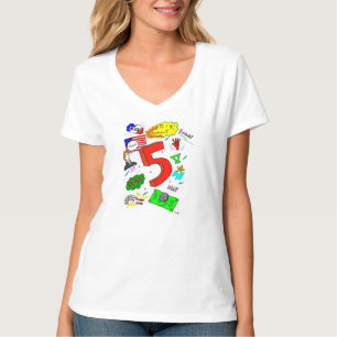 T-shirt Ode à cinq femmes à col V