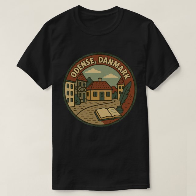 T-shirt Odense Denmark Literary (Design devant)