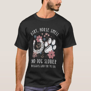 T-shirt Odeur de cheval de terre Chien Cowgirl Country Fer