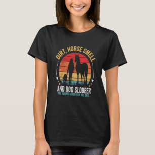 T-shirt Odeur de cheval sale et bave de chien Cheval vinta