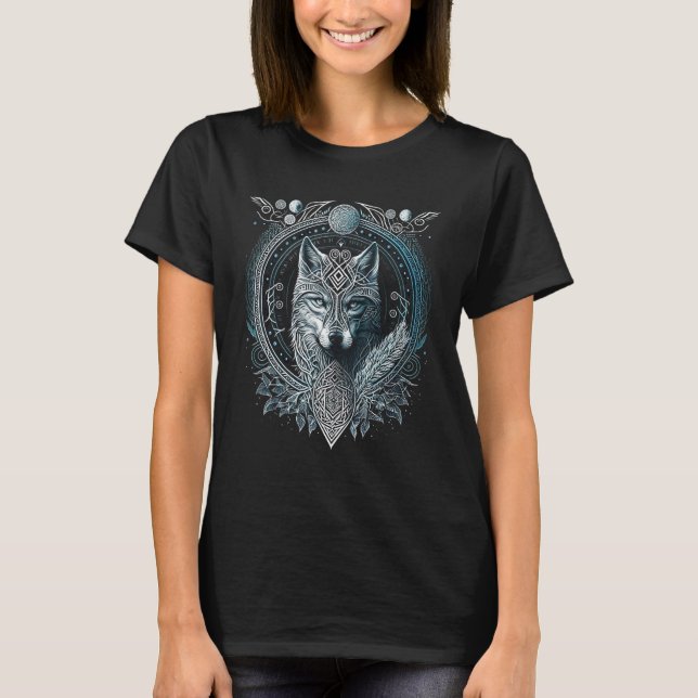 T-shirt Odin s Wolf Northman Valhalla Norse Mythologie (Devant)