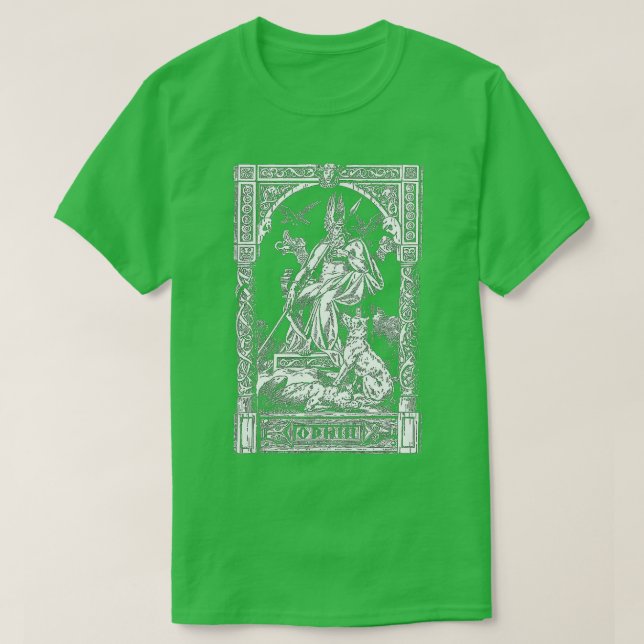 T-shirt Odin sur son trône Norse Viking Mythologie Allfath (Design devant)
