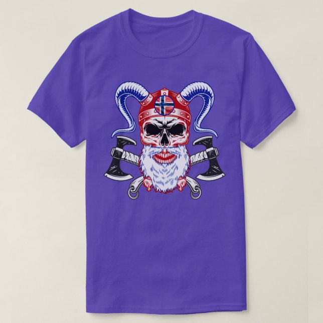 T-shirt Odin Valhalla Norvège Cadeau Viking Norvège (Design devant)