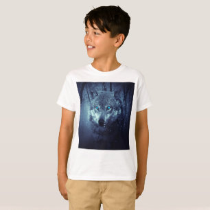 T-shirt Oeil bleu loup