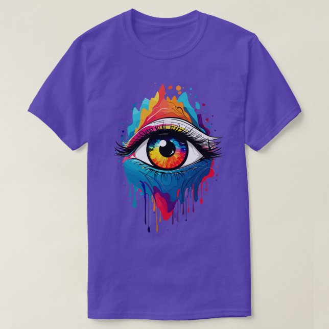 T-shirt Oeil coloré (Design devant)