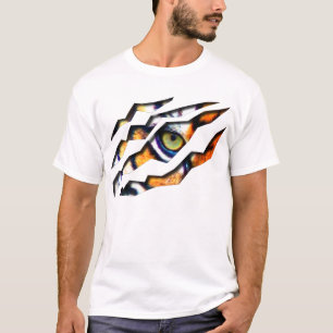 T-shirt Oeil Du Tigre Tear À Travers Le Tee