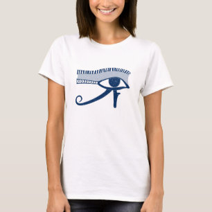 T-shirt Oeil égyptien de Horus Bleu Lucky Charm