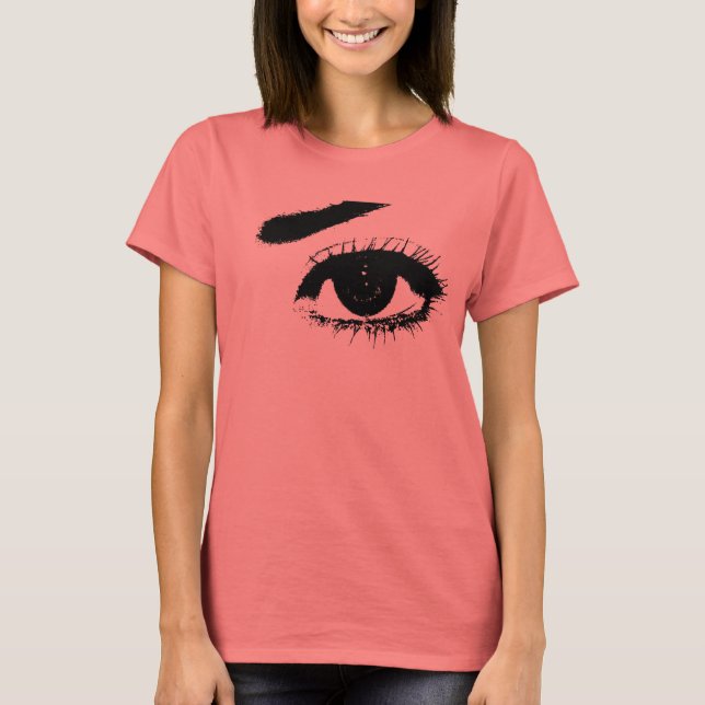 T-shirt Oeil (noir et blanc) (Devant)