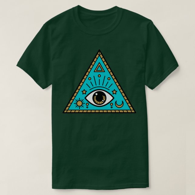 T-shirt Oeil occulte moderne (Design devant)
