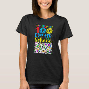 T-shirt Oeil Survécu 100ème Jours D'Enseignants Scolaires