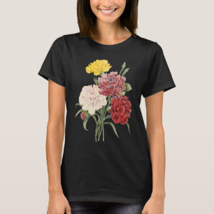 T-shirt Oeillets vintages Dianthus Garden Flowers Redoute