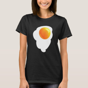 T-shirt Œuf Cru Œuf de Poule Cassé Blanc Jaune Sérum