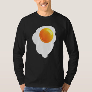 T-shirt Oeuf Cru Œuf de Poule Cassé Blanc Jaune Sérum