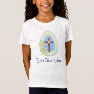T-Shirt Oeuf de fenêtre et croix - Personnaliser le texte