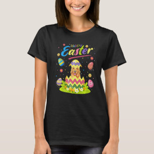 T-shirt Œuf de Pâques Chien Retriever doré Joyeuses Pâques