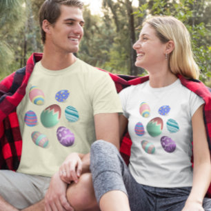 T-shirt Oeuf de Pâques Coloré Décoratif Oeuf de Pâques Cha