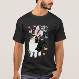 T-shirt Œuf de Pâques de chat noir drôle Joyeuses Pâques L