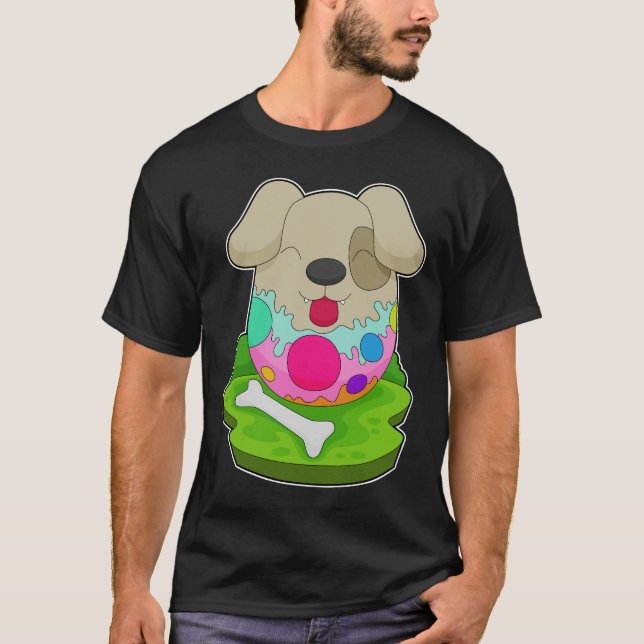 T-shirt OEuf de Pâques de chien (Devant)