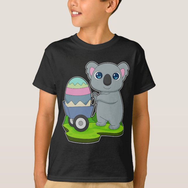 T-shirt OEuf de Pâques de Koala Épaule (Devant)