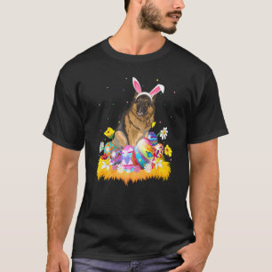 T-shirt Œuf de Pâques drôle Chien Berger Allemand Dimanche