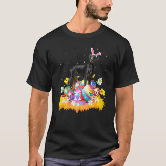 T-shirt Œuf de Pâques drôle Chien Doberman Pinscher Pâques