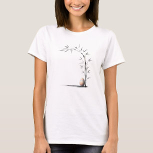 T-shirt Œuf de Pâques en bambou Minimal Zen