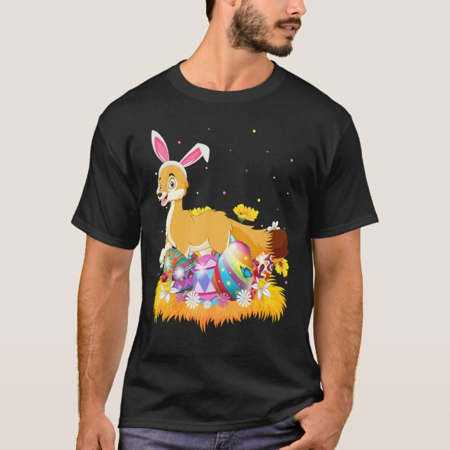 T-shirt Oeuf de Pâques mignonne Fennec Fox dimanche de Pâq (Devant)