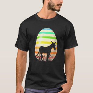 T-shirt Oeuf de Pâques Mule de style Vintage Oeuf de Pâque