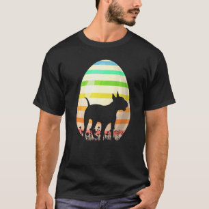 T-shirt Oeuf de Pâques Style Vintage Bull Terrier Chien de