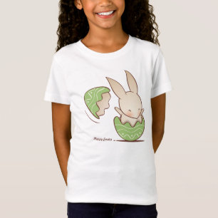 T-Shirt Oeuf de Pâques vert d'éclosion de lapin mignon