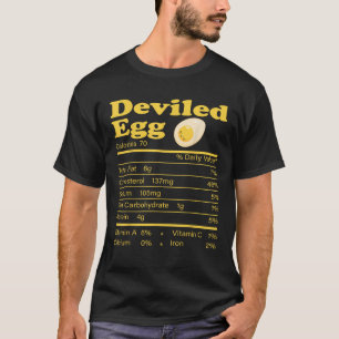 T-shirt Oeuf Deviled Nutrition Facts Drôle Thanksgiving Fo