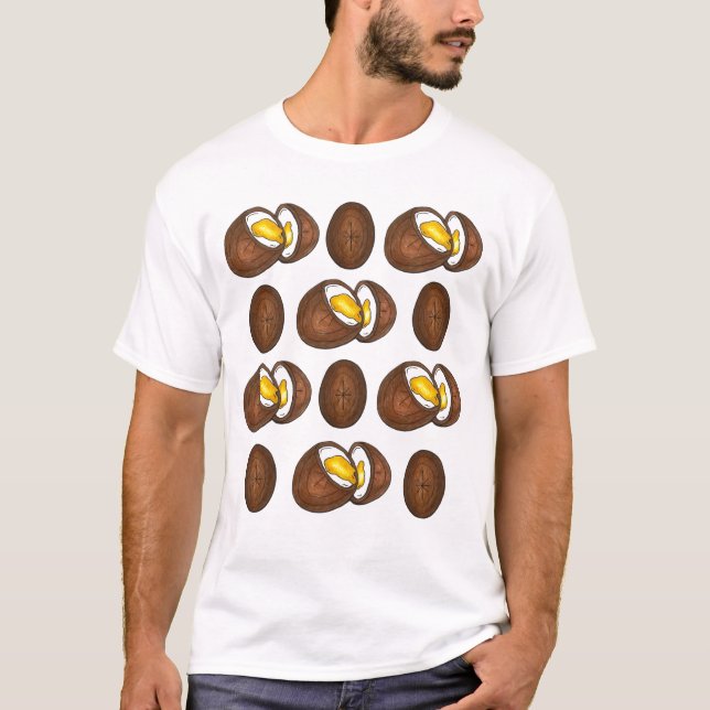 T-shirt Oeufs à la crème de chocolat Joyeux bonbon de Pâqu (Devant)