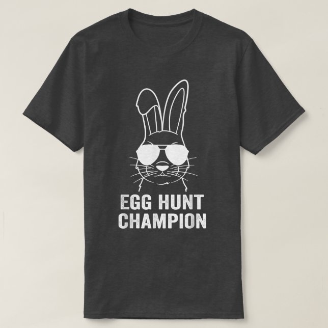 T-shirt Oeufs Chasse Champion Lapin Oeufs de Pâques (Design devant)