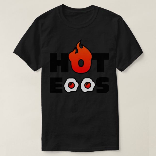 T-shirt Oeufs Chauds Petit-Déjeuner Oeufs Frits Alimentati (Design devant)