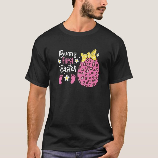 T-shirt Oeufs de lapin Léopard Jour de Pâques Grossesse Bu (Devant)