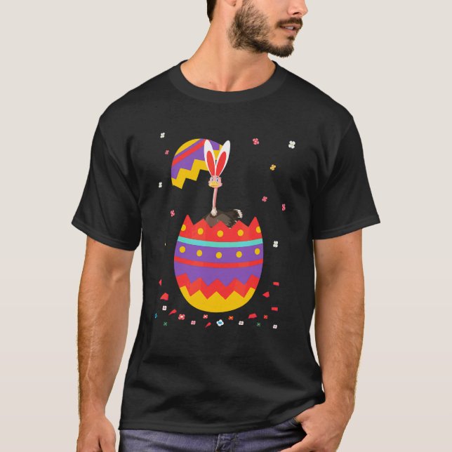 T-shirt OEufs de lapin Oreilles Costume mignon de Pâques J (Devant)