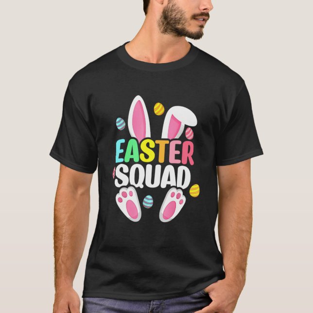 T-shirt Oeufs de l'oreille de lapin de l'équipe de Pâques  (Devant)