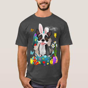 T-shirt OEufs de Pâques Boston Terrier Bunny Chifts Dons C