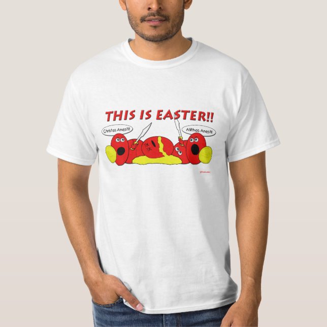 T-shirt Oeufs de pâques de Grec - style spartiate ! (Devant)