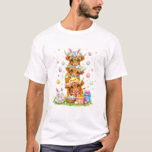 T-shirt Oeufs de Pâques de Vache de Highland Occidentale C