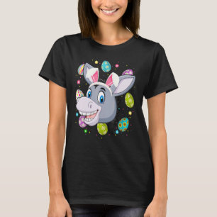 T-shirt Oeufs de Pâques Lapin Oeil Ourne Face âne dimanche