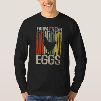 T-shirt Œufs de poule frais des agriculteurs grunge rétro