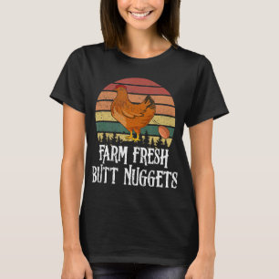 T-shirt Œufs de poules Fesses de nuggets de ferme frais