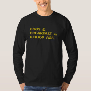 T-shirt Oeufs Et Petit-Déjeuner Et Blanche Drôle Sarcastiq