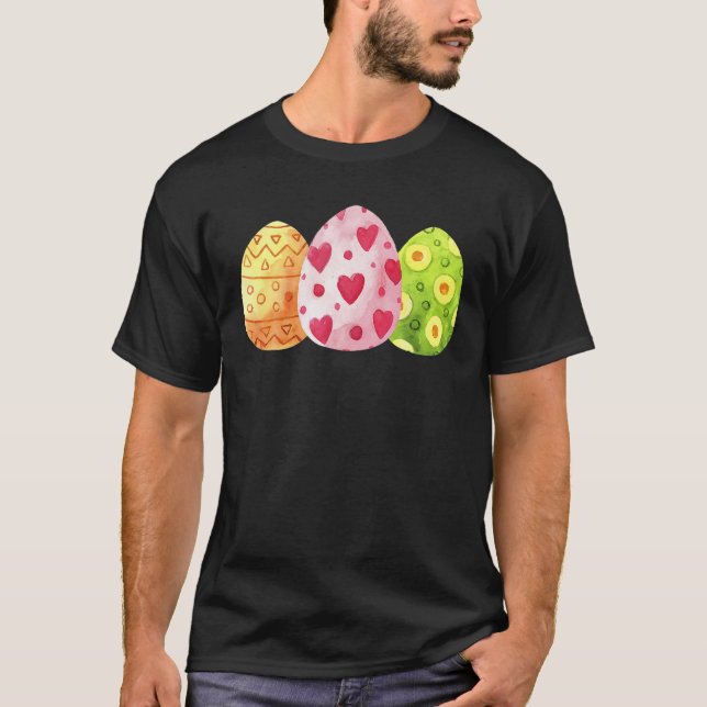 T-shirt Oeufs mignons Jour de Pâques Famille Correspondant (Devant)