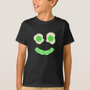 T-shirt Oeufs verts Jambon Smile Face Brunch Petit déjeune