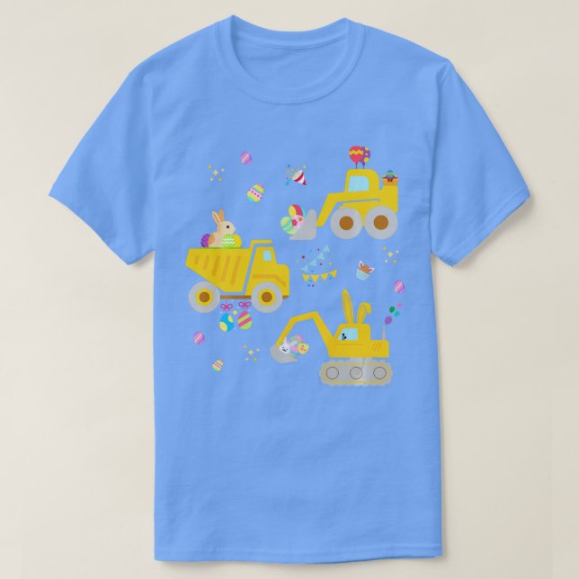 T-shirt OEufsCavateur Excavateur Chasse OEuf Pâques Constr (Design devant)