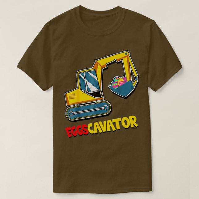 T-shirt OEufsCavateur Pâques Excavateur Chasse Oeufs Garço (Design devant)
