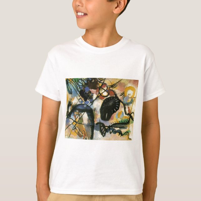 T-shirt Oeuvre Abstraite de Kandinsky Black Spot (Devant)